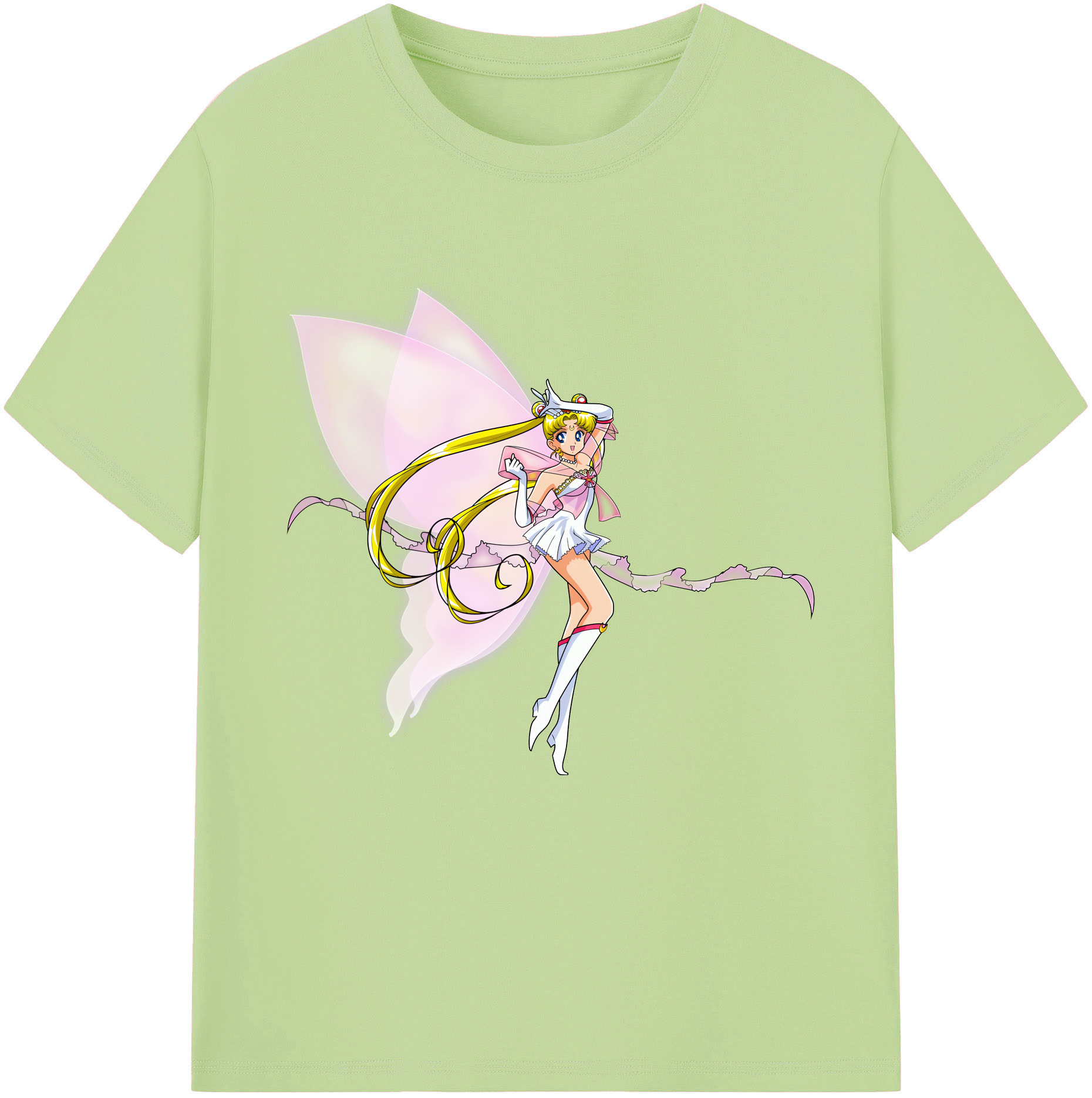 （画像用） 美少女戦士セーラームーン 月野 うさぎ つきの うさぎ Sailor Moon Tsukino Usagi 綿100％半袖Tシャツ（フロントプリント）